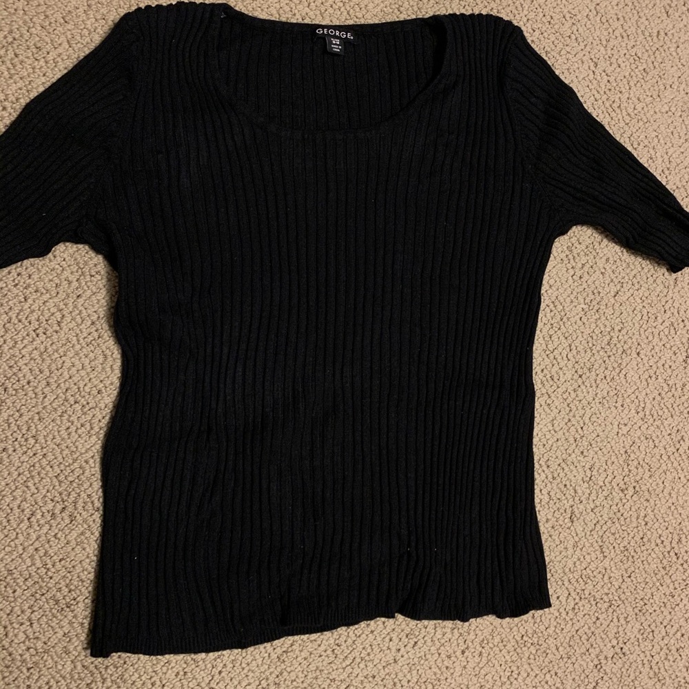 George’s Black knit T-shirt
